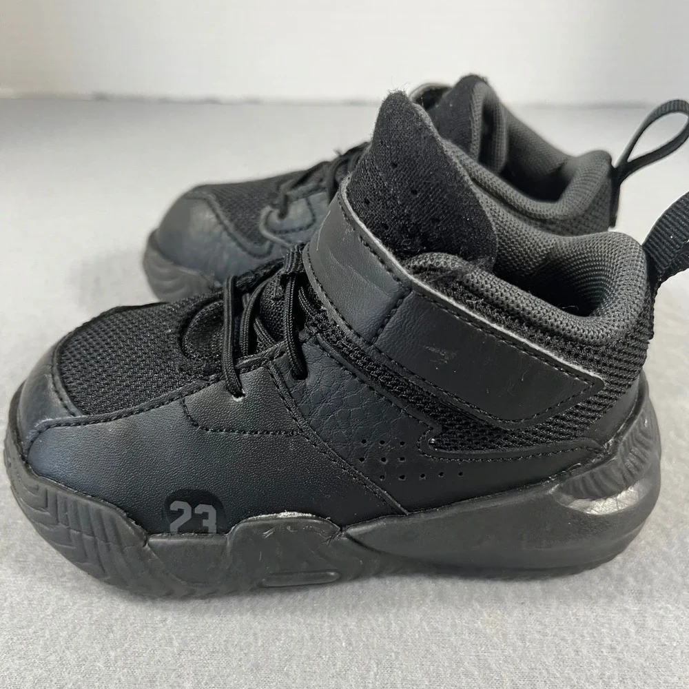 Kids Jordan 23 stay loyal 2 Black Leather Basketball Sneakers Size 6C toddler‎